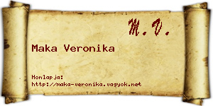 Maka Veronika névjegykártya